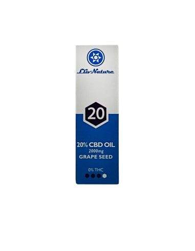 Aceite 20% CBD con Aceite Semilla Cáñamo Orgánico y 1% Pepita Uva BIO 10ml