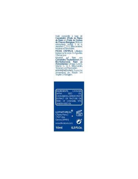 Aceite 20% CBD con Aceite Semilla Cáñamo Orgánico y 1% Pepita Uva BIO 10ml Aceite 20% CBD con Aceite Semilla Cáñamo Orgánico y 1% Pepita Uva BIO 10ml