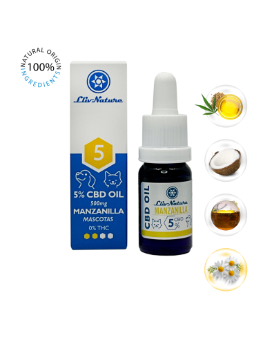 Aceite 5% CBD con MCT y 1% Manzanilla 10ml