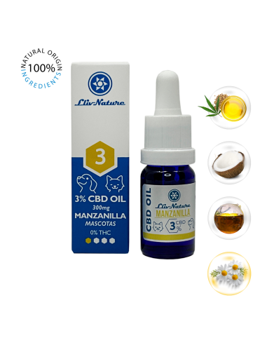 Aceite 3% CBD con MCT y 1% Manzanilla 10ml